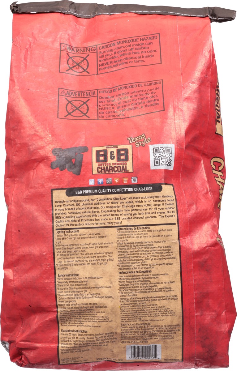 slide 3 of 10, B & B Texas Style Charcoal 15 lb, 15 lb