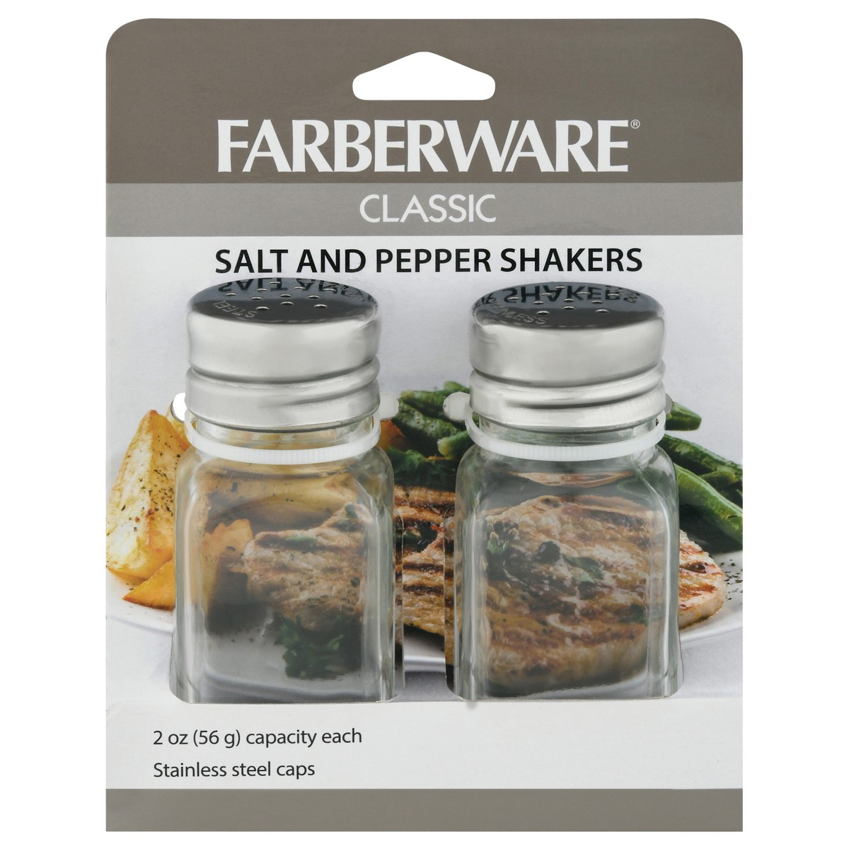 slide 1 of 9, Farberware Classic Salt & Pepper Shaker Set, 2 oz
