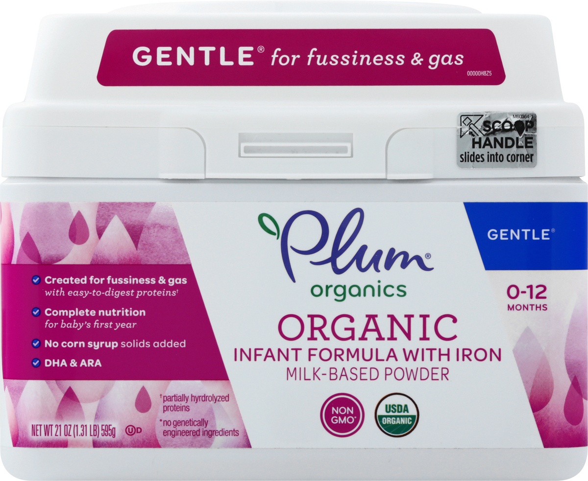 slide 9 of 10, Plum Organics Gentle Infant Formula, 21 oz