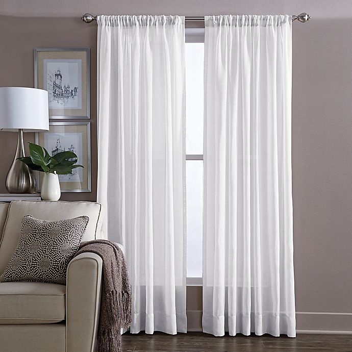 slide 1 of 1, Wamsutta Sheer Window Curtain Panel - White, 108 in