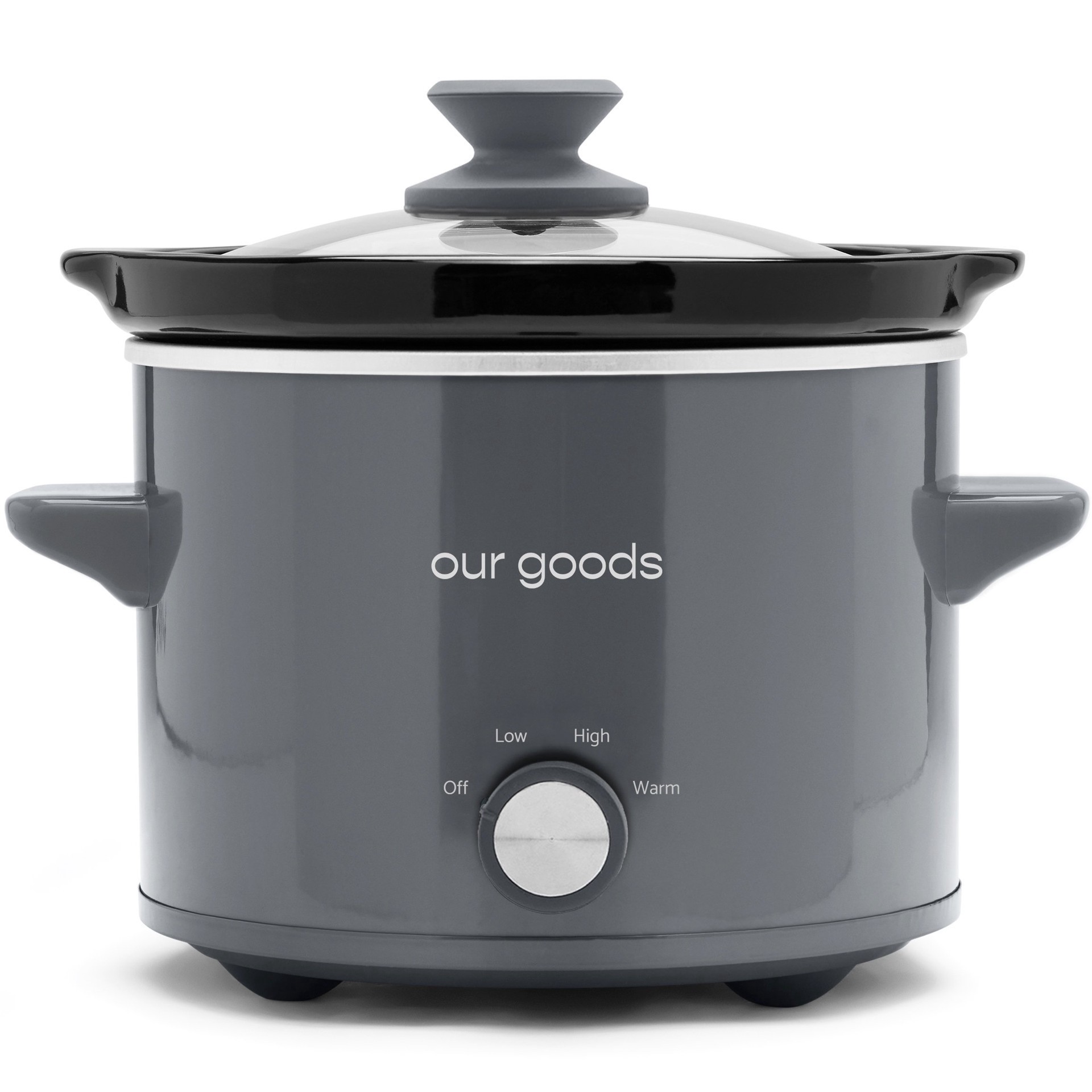 slide 1 of 1, our goods Slow Cooker - Pebble Gray, 2 qt