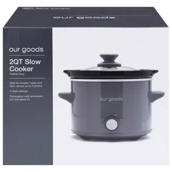 Our Goods Pebble Gray 2 Qt Slow Cooker 1 Each