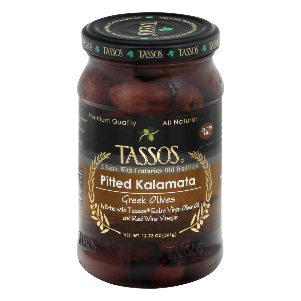 slide 1 of 9, Tassos Pitted Kalamata Olives/ Oil, 13.1 oz