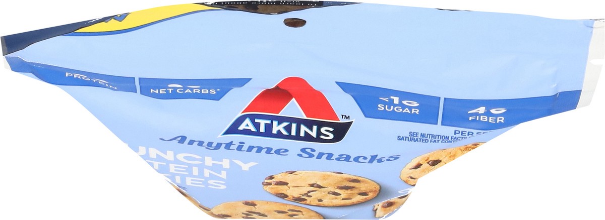 slide 11 of 13, Atkins Protein Cookies, Chocolate Chip, Crunchy, 4.94 oz