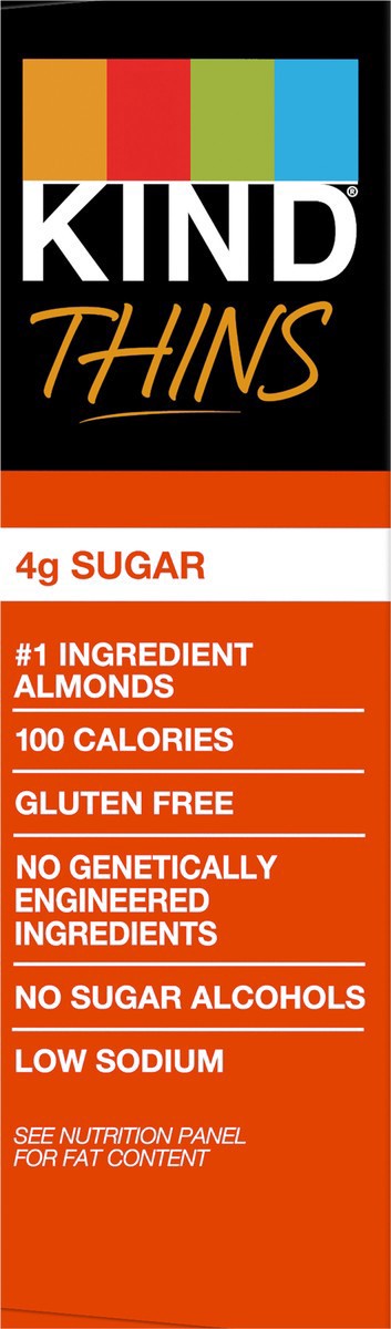 slide 6 of 8, KIND Thins, Peanut Butter Dark Chocolate Bars, 0.74 oz, 10 Count, 1 ct
