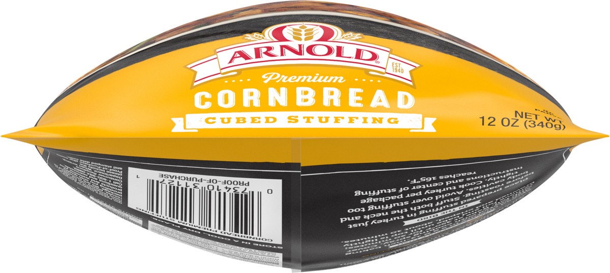 slide 7 of 8, Arnold Premium Cornbread Cubed Stuffing, 12 oz, Stuffing Bread, Bag, 14 oz