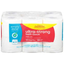 Simply Done 2-Ply Mega Rolls Ultra-Strong Bath Tissue 12 ea