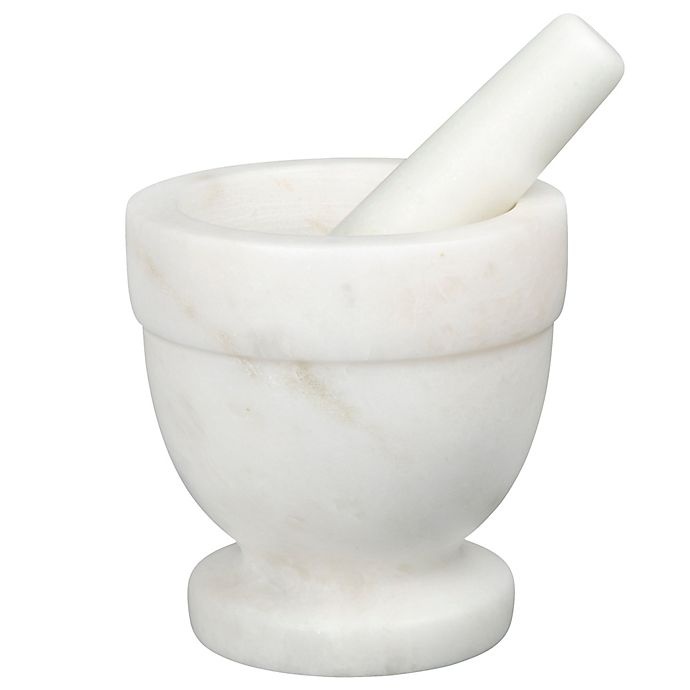 slide 1 of 2, Artisanal Kitchen Supply Marble Mortar and Pestle, 1 ct