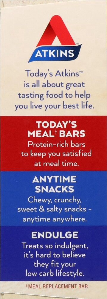 slide 2 of 6, Atkins Peanutty Overload Snack Bars 5 Pack, 7.4 oz