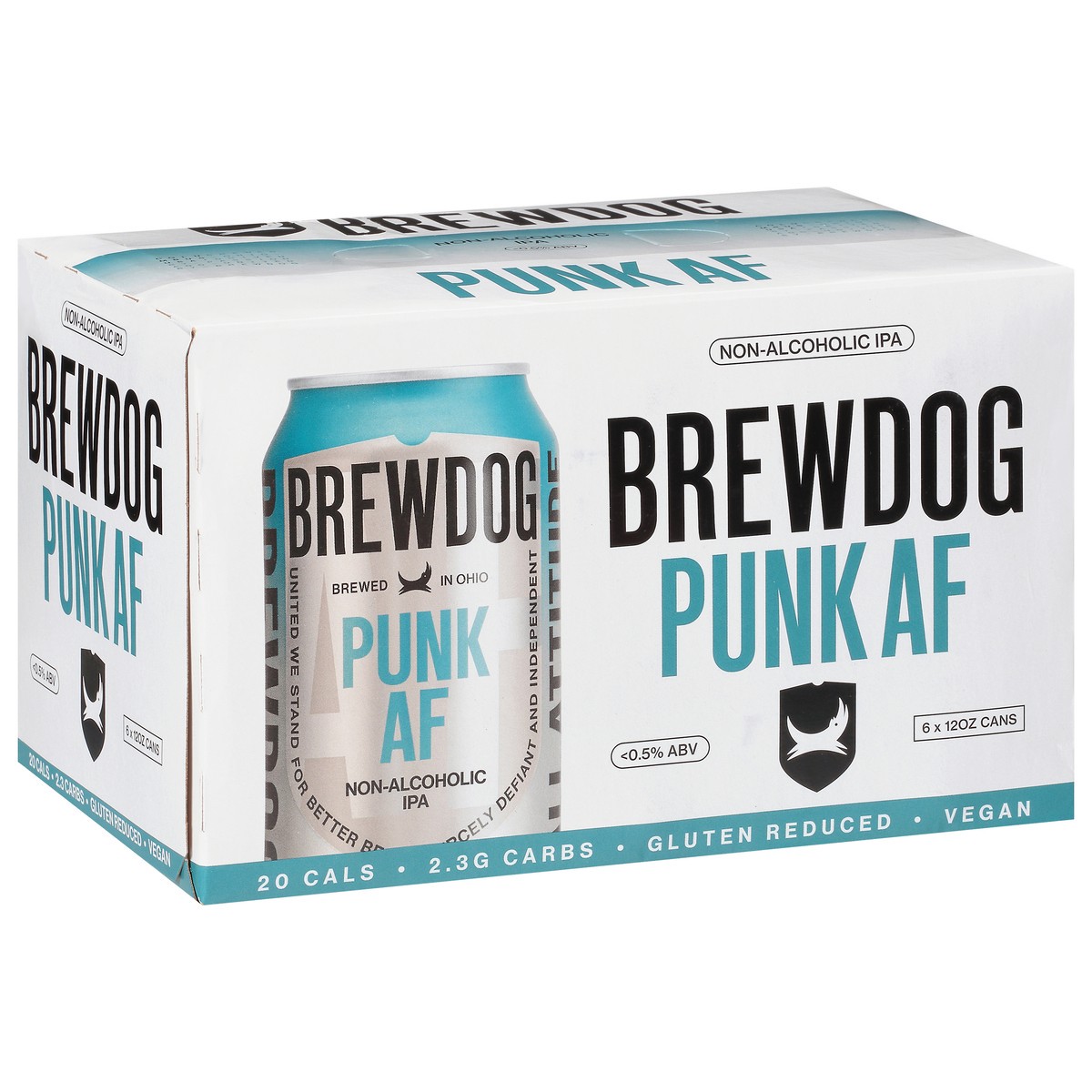 slide 2 of 9, BrewDog Punk AF Non-Alcoholic IPA Beer 6 - 12 oz Cans, 1 ct