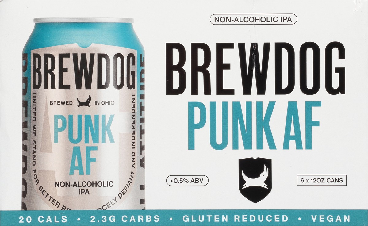 slide 5 of 9, BrewDog Punk AF Non-Alcoholic IPA Beer 6 - 12 oz Cans, 1 ct