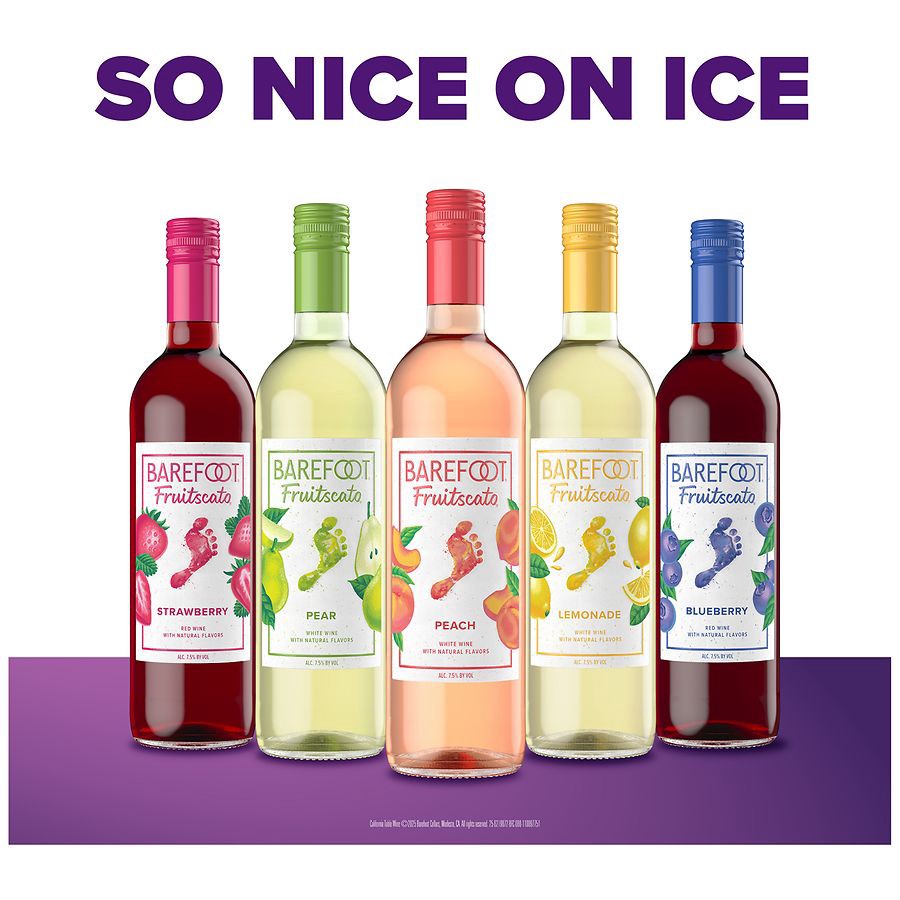 slide 4 of 5, Barefoot Fruitscato Blueberry Sweet Wine 750ml, 750 ml