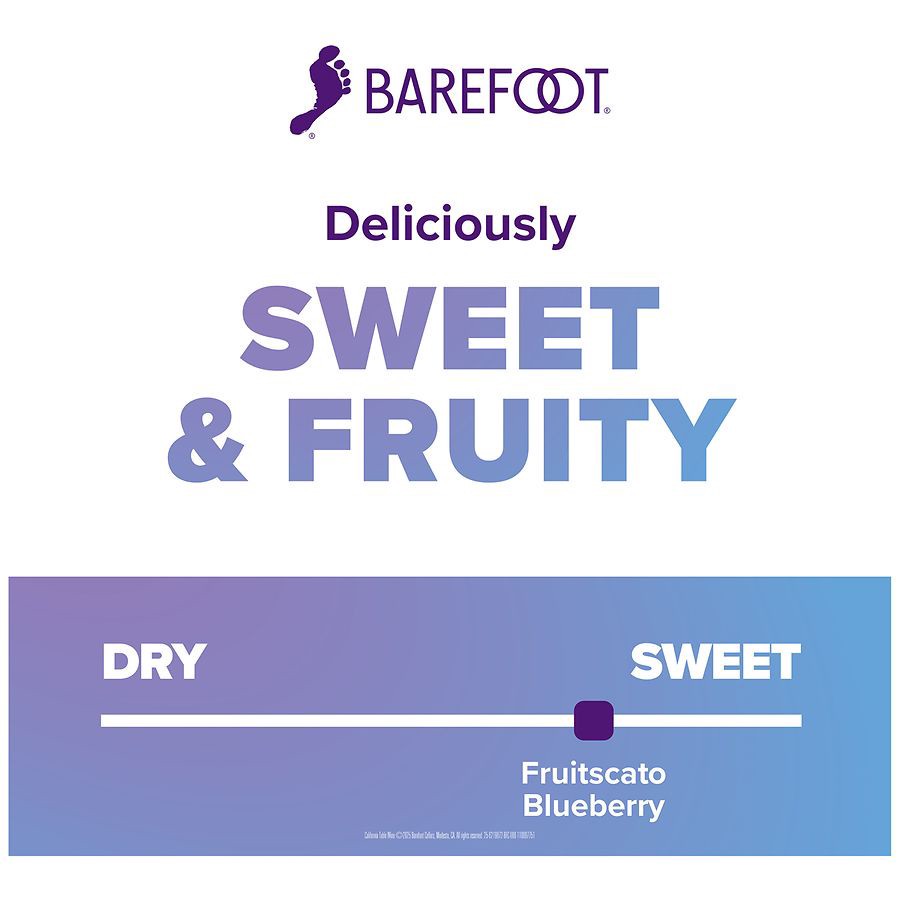 slide 3 of 5, Barefoot Fruitscato Blueberry Sweet Wine 750ml, 750 ml