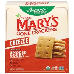 Mary's Gone Crackers, Organic Plant Based Smoked Gouda Flavor Snack Crackers