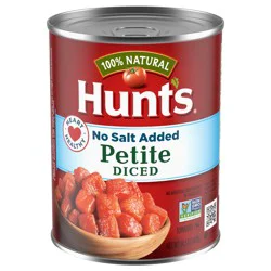 Hunt''s Petite Diced Tomatoes No Salt Added, 14.5 oz.