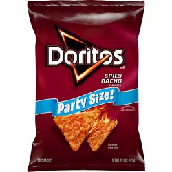 Doritos Tortilla Chips Spicy Nacho Party Size