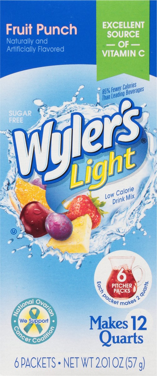 slide 3 of 13, Wyler's Light Low Calorie Fruit Punch Drink Mix - 6 ct, 6 ct