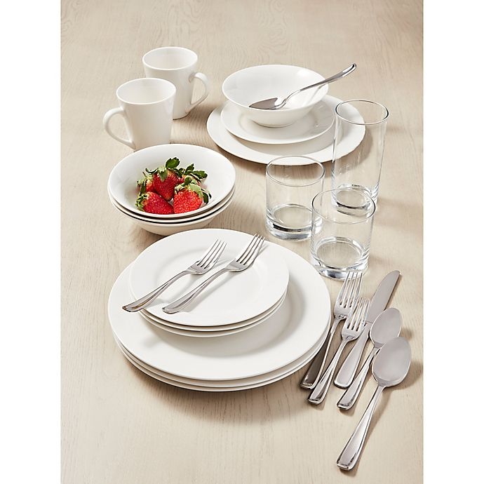 slide 6 of 8, SALT Round Rim Dinnerware Set - White, 16 ct