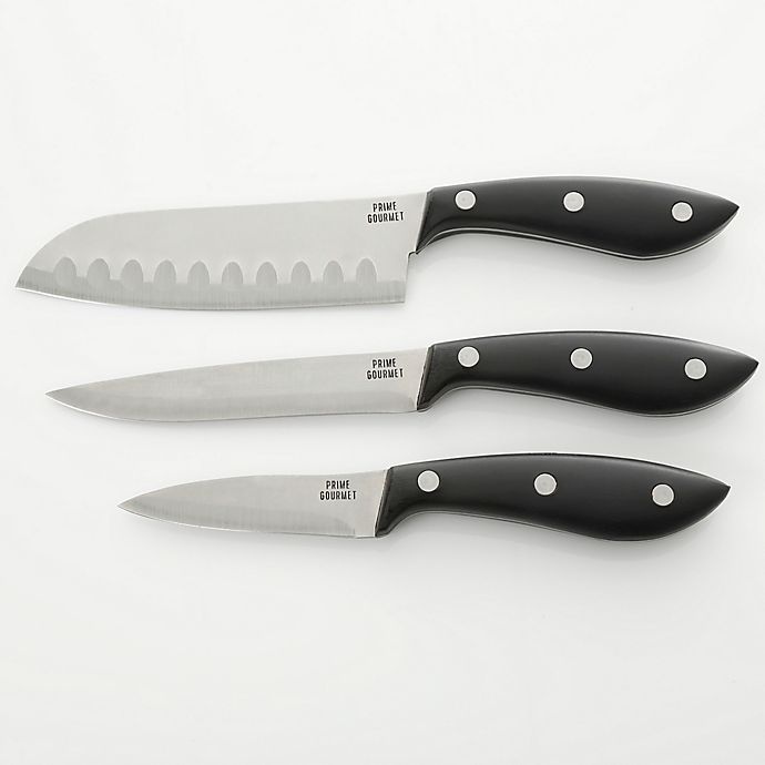 slide 3 of 4, Prime Gourmet Knife Block Set - Brown, 15 ct