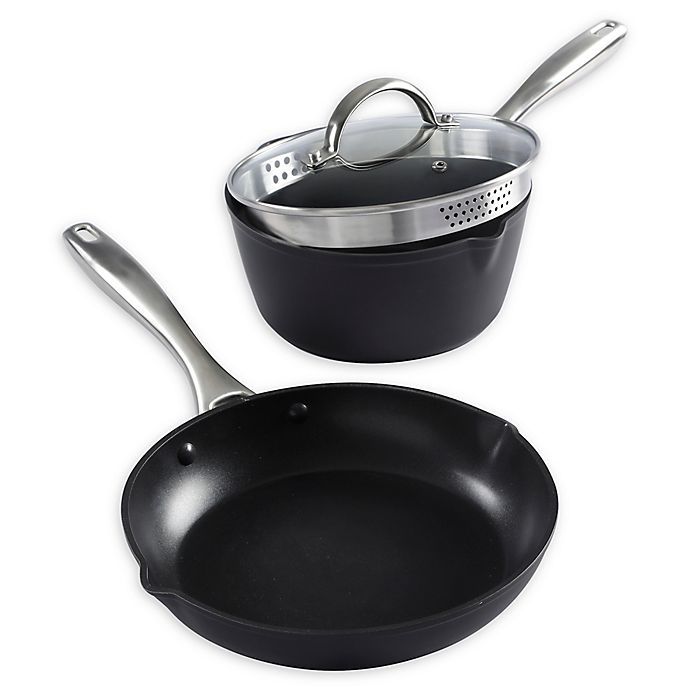 slide 1 of 3, Prime Gourmet Nonstick Forged Aluminum Cookware Set, 3 ct