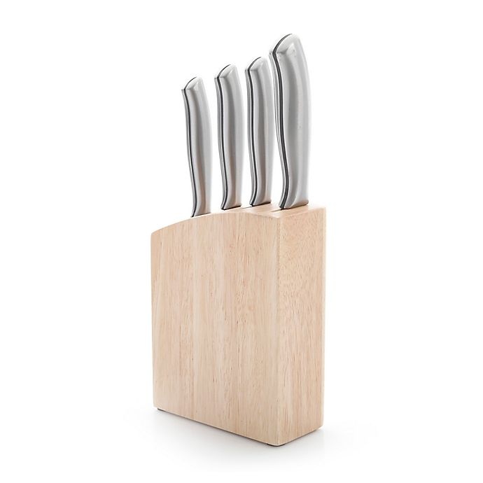 slide 2 of 5, SALT Stainless Steel Knife Block Prep Set, 5 ct