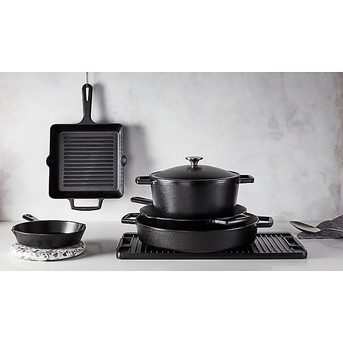 slide 2 of 6, Artisanal Kitchen Supply Pre-Seasoned Cast Iron Everyday Pan - Black, 14 in