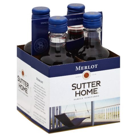 slide 1 of 1, Sutter Home Merlot, 187 ml