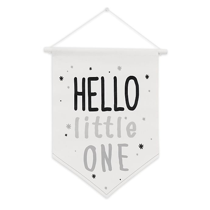 slide 1 of 1, NoJo Dreamer Hello Little One" Hanging Banner - Black/White", 1 ct