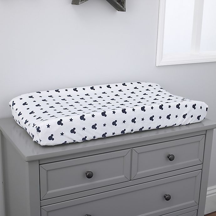 slide 2 of 5, Disney Mickey Mouse Hello World'' Changing Pad Cover - Navy'', 1 ct