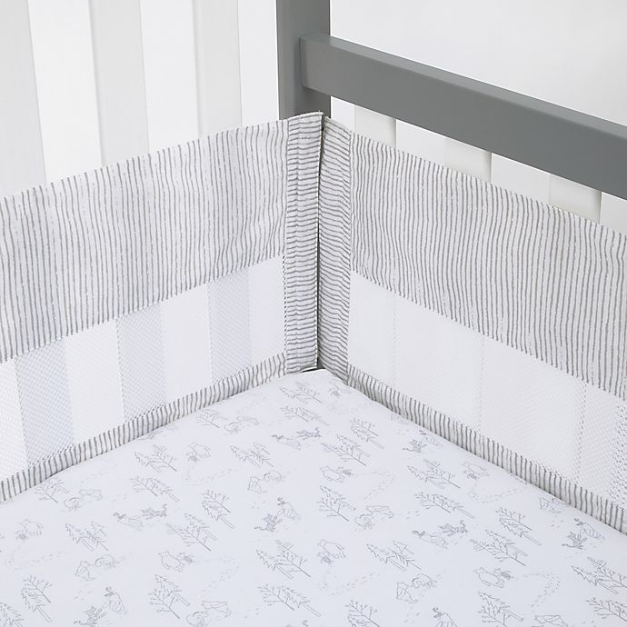 slide 3 of 4, Disney Classic A Day With Pooh Secure-Me Crib Liner - White, 4 ct