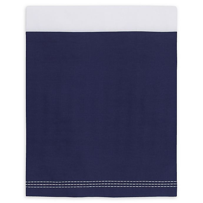 slide 1 of 2, NoJo Serendipity Mix and Match Stitch Embroidered Crib Skirt - Navy, 1 ct