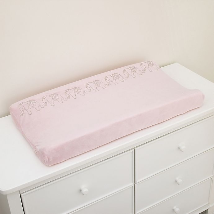 slide 2 of 2, NoJo Serendipity Mix and Match Elephant Velboa Changing Pad Cover - Pink, 1 ct