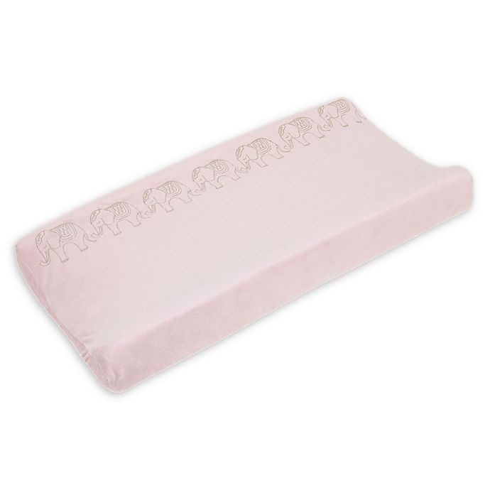 slide 1 of 2, NoJo Serendipity Mix and Match Elephant Velboa Changing Pad Cover - Pink, 1 ct