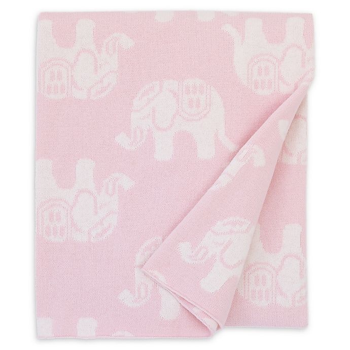 slide 1 of 2, NoJo Serendipity Mix and Match Cotton Knit Elephant Blanket - Pink, 1 ct