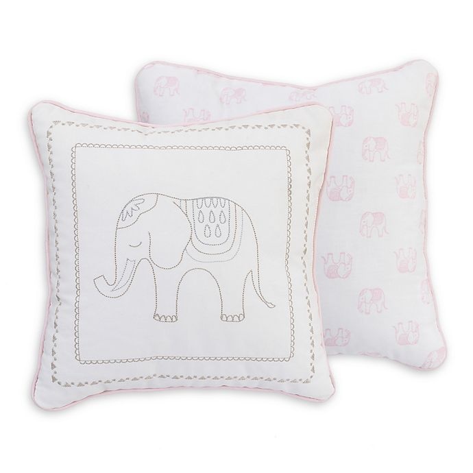 slide 1 of 1, NoJo Serendipity Mix and Match Elephant Throw Pillow - Pink, 1 ct