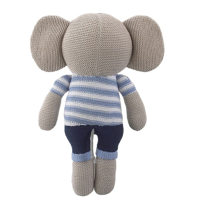 slide 3 of 4, Cuddle Me Landon Knitted Plush Elephant, 1 ct