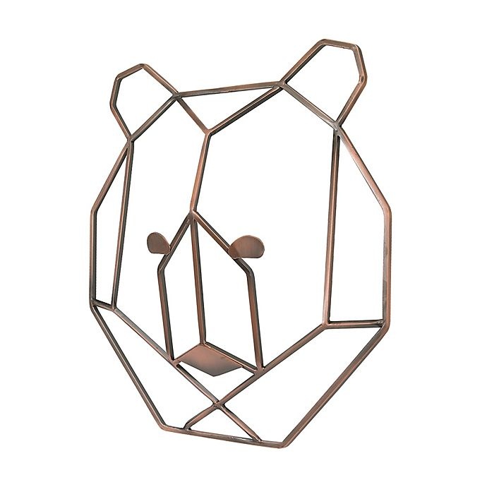 slide 2 of 4, NoJo Wire Bear Wall Art - Copper, 1 ct