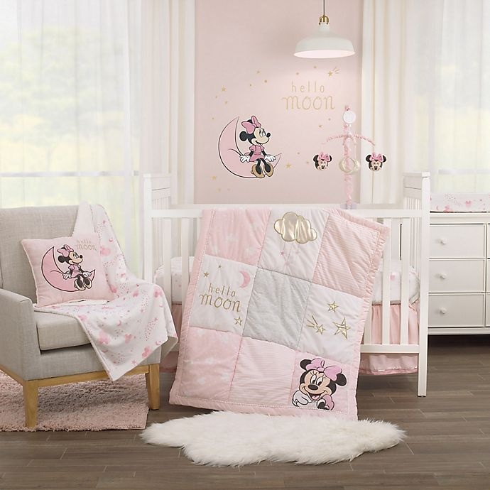 slide 3 of 3, Disney Twinkle Twinkle Minnie Mouse Hello Moon'' Throw Pillow - Pink'', 1 ct