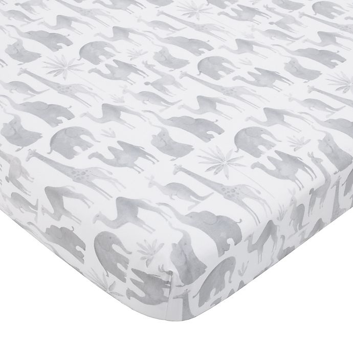 slide 3 of 9, NoJo Elephant Tribe Nursery Crib Bedding Set - Grey, 4 ct