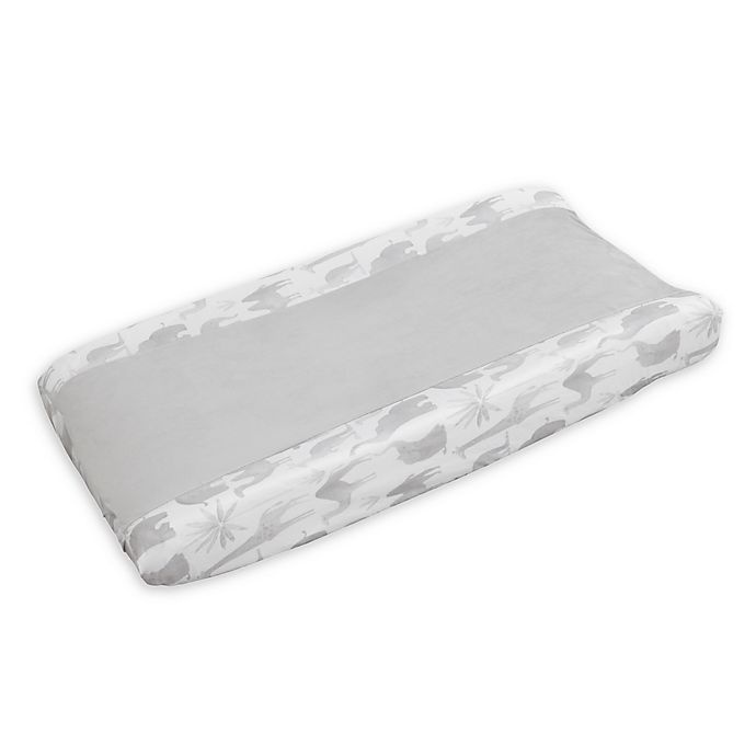 slide 1 of 3, NoJo Elephant Tribe Contoured Changing Pad Cover - Grey, 1 ct