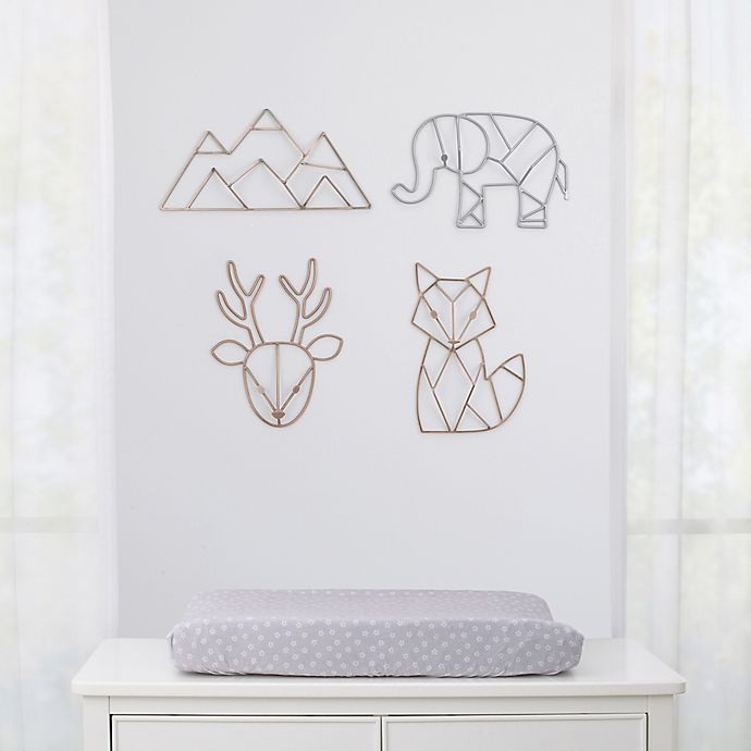 slide 3 of 3, NoJo Elephant-Shaped Wire Nursery Wall Art - Grey, 1 ct