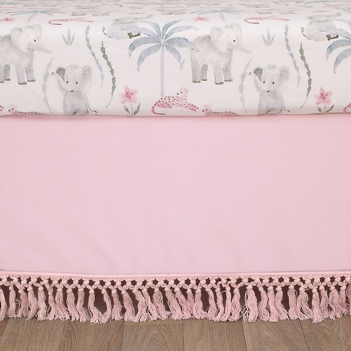 slide 8 of 10, NoJo Tropical Princess Crib Bedding Set - Pink/White, 4 ct