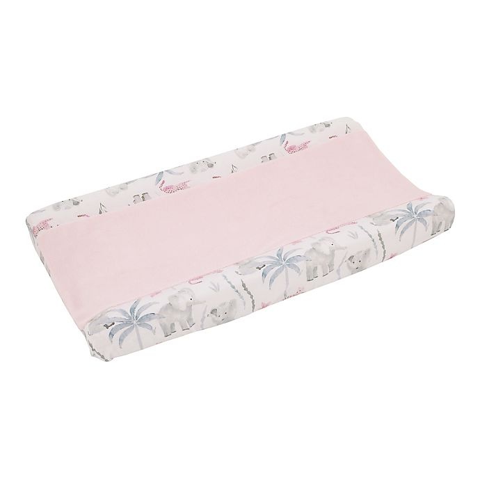 slide 1 of 4, NoJo Tropical Princess Changing Pad Cover - Pink/White, 1 ct