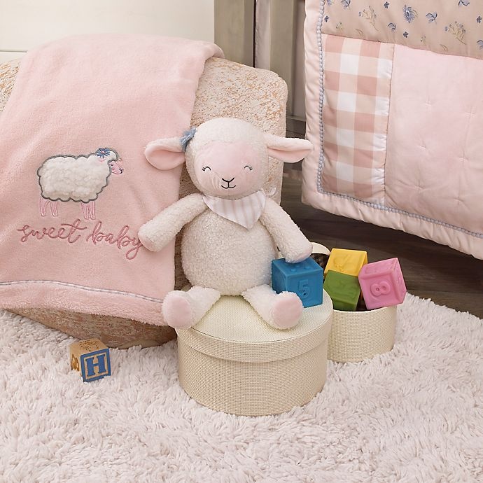 slide 4 of 5, NoJo Farmhouse Chic Plush Stuffed Lamb - Pink, 1 ct