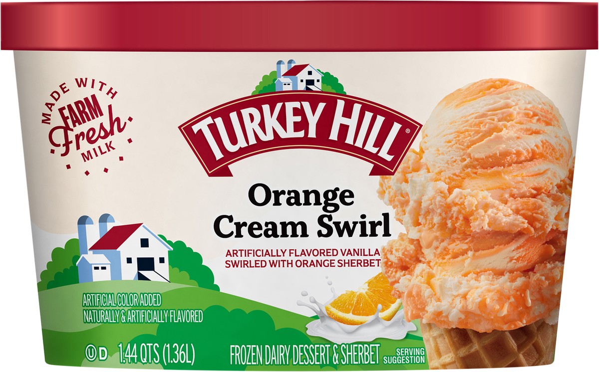 slide 2 of 2, Turkey Hill Orange Cream Swirl, 1.44 qt