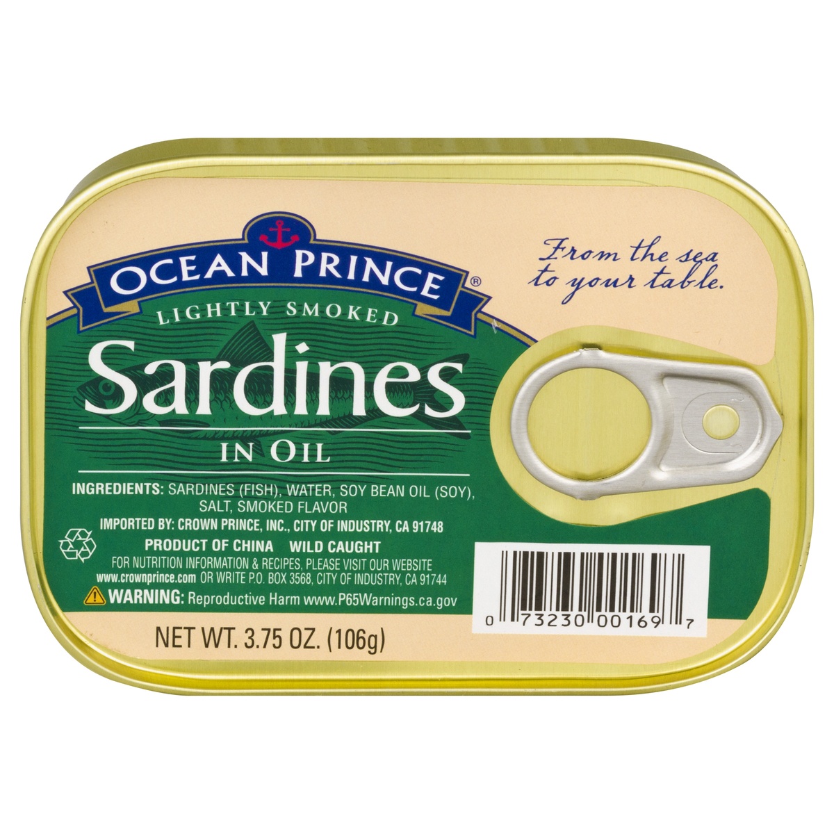 slide 1 of 1, Ocean Prince Lightly Smoked Sardines In Oil, 3.75 oz