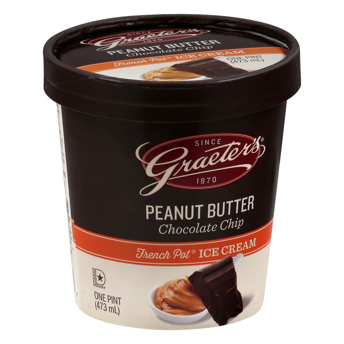 slide 9 of 9, Graeter's French Pot Peanut Butter Chocolate Chip Ice Cream 1 pt, 1 pint