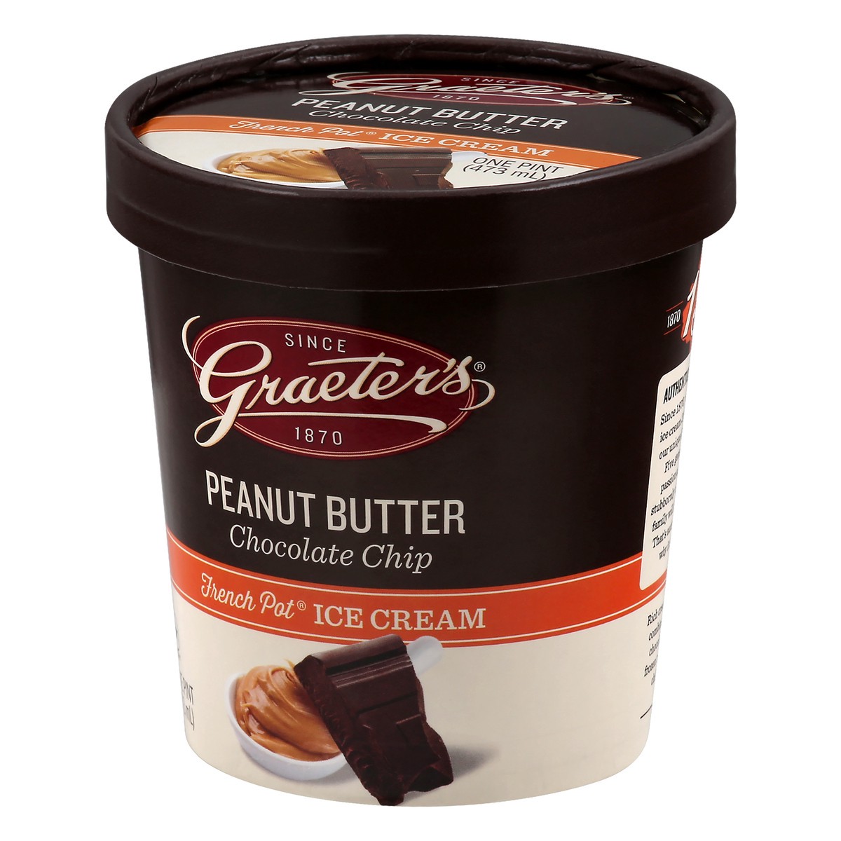 slide 6 of 9, Graeter's French Pot Peanut Butter Chocolate Chip Ice Cream 1 pt, 1 pint