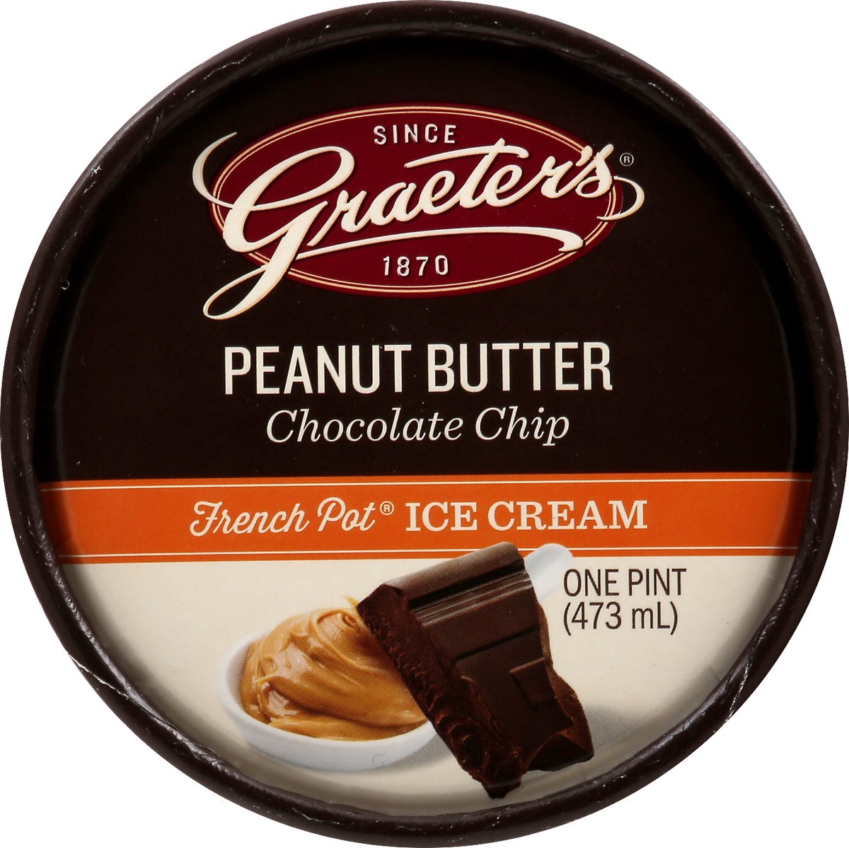 slide 8 of 9, Graeter's French Pot Peanut Butter Chocolate Chip Ice Cream 1 pt, 1 pint