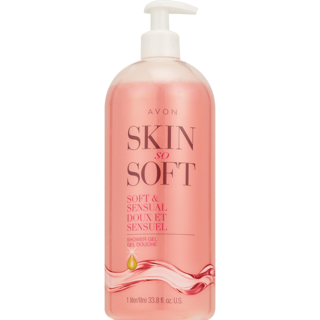slide 1 of 1, Avon Skin So Soft Shower Gel, Soft & Sensual, 33.8 oz